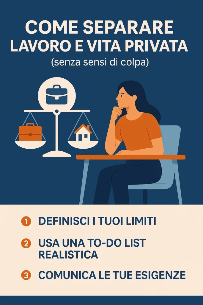 Come separare lavoro e vita privata (senza sensi di colpa)