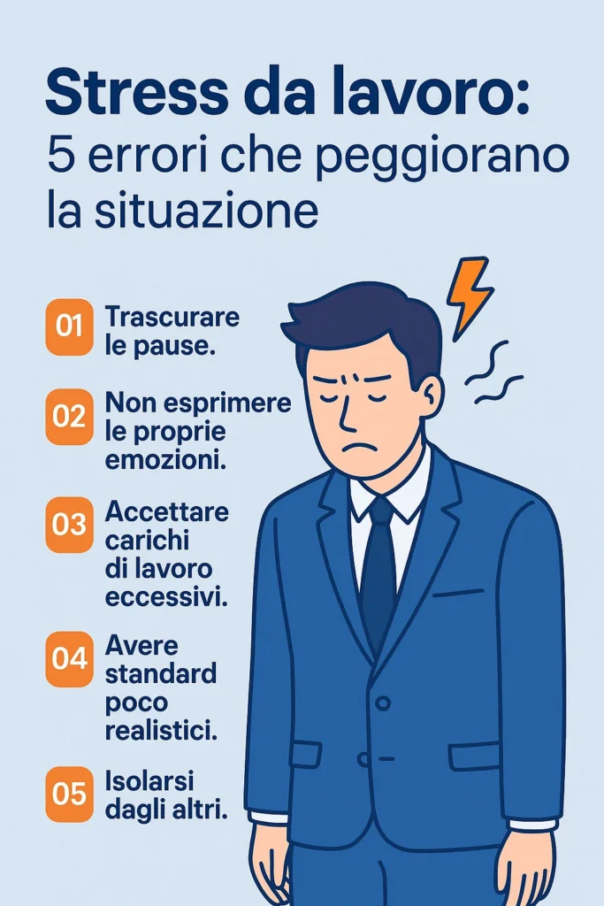 Stress da lavoro 5 errori che peggiorano la situazione