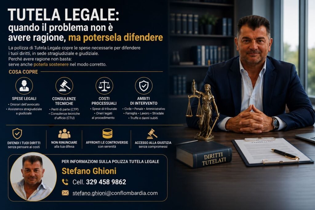Tutela Legale: quando il problema non è avere ragione, ma potersela difendere